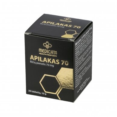 Bičių pienelis tabletėmis, 70 mg