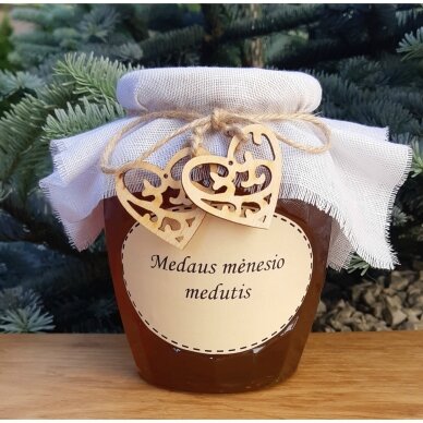 Medaus dovana jaunavedžiams "Medaus mėnesio medutis", 1 kg