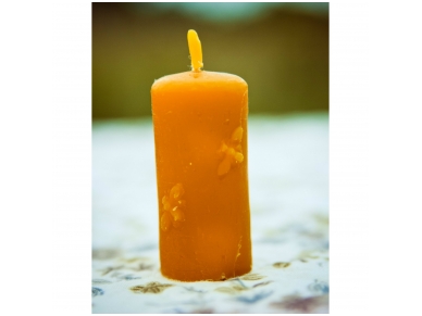 Candle with bees 2